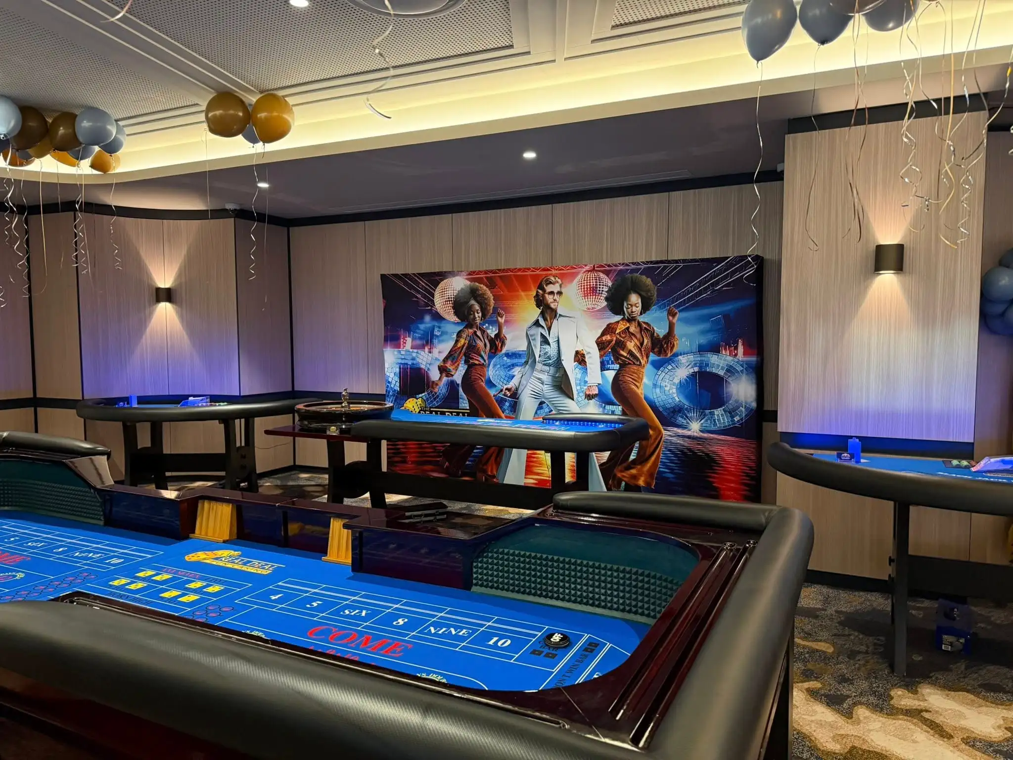 70s themed casino hire event in Carina, QLD